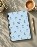 Agenda Anual 2027 - Floral Azul