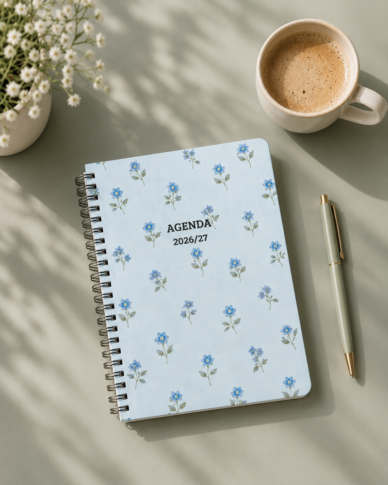 Agenda escolar 2026/27 | Floral Azul